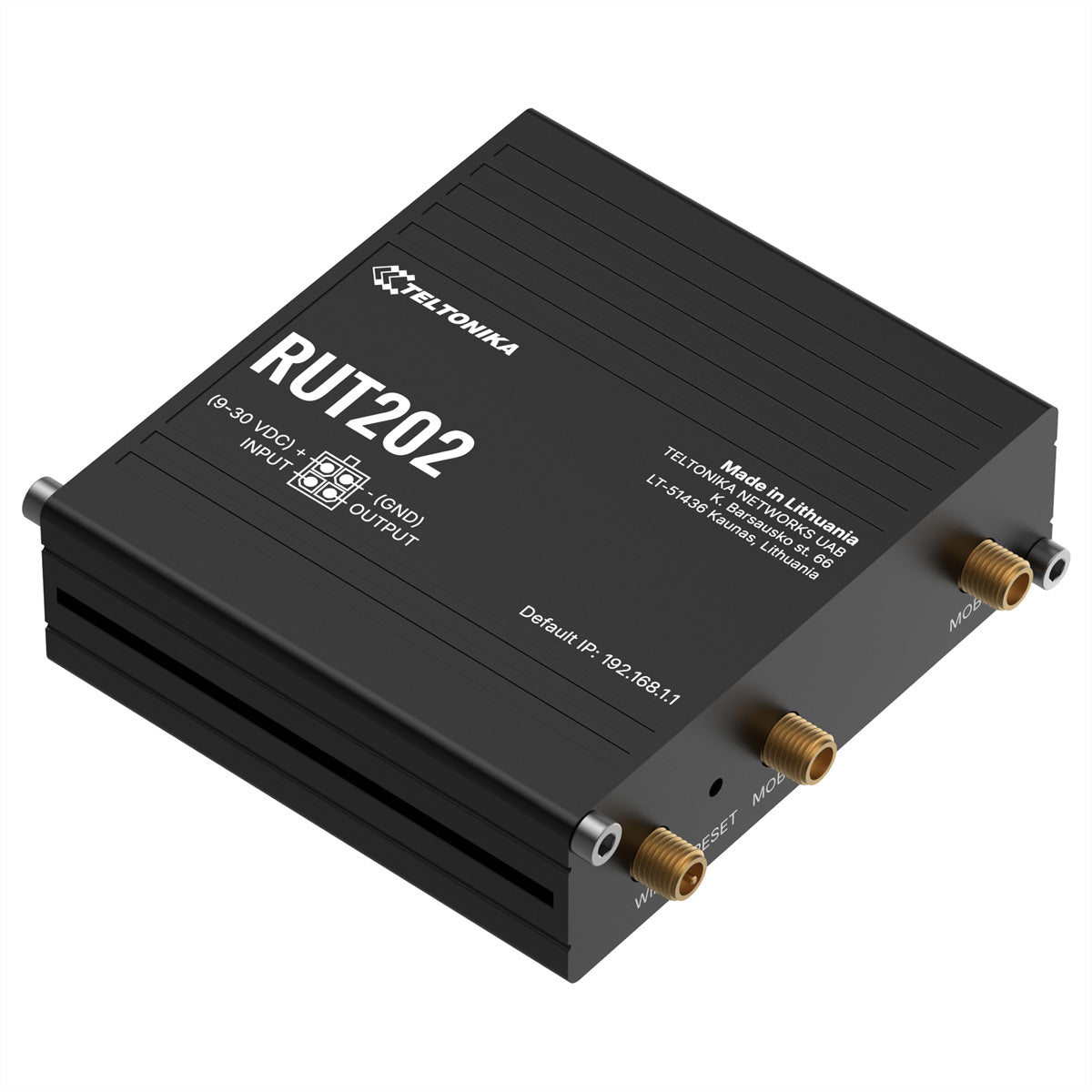 Teltonika RUT202 – LTE Router, Wi‑Fi 4, 1× Fast Ethernet, Dual‑SIM, Schwarz