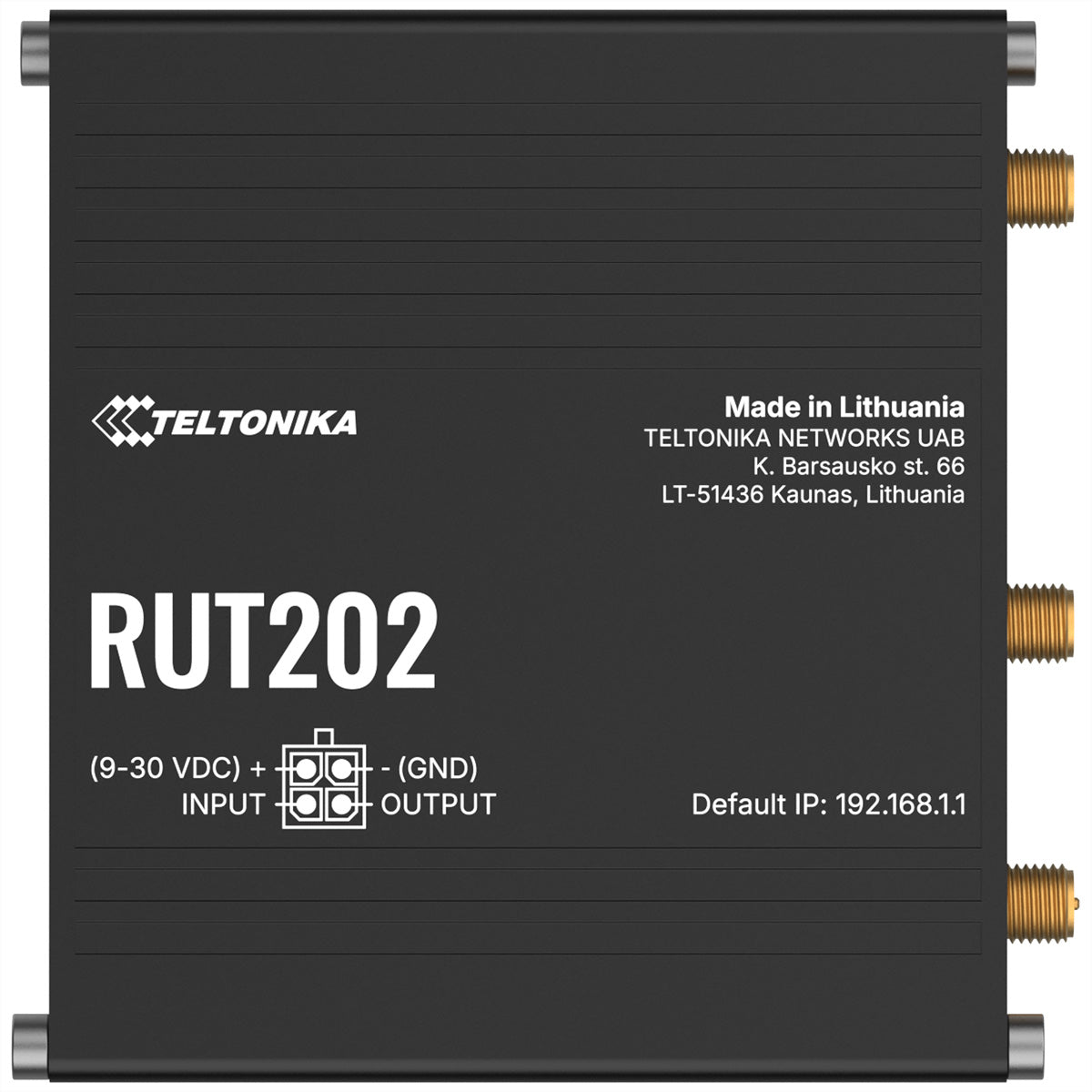 Teltonika RUT202 – LTE Router, Wi‑Fi 4, 1× Fast Ethernet, Dual‑SIM, Schwarz