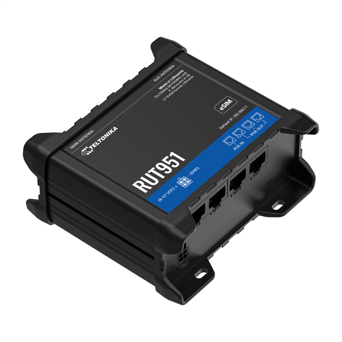 Teltonika RUT951 – WLAN-Router (4G LTE) – Wi-Fi 4, 3×LAN 10/100