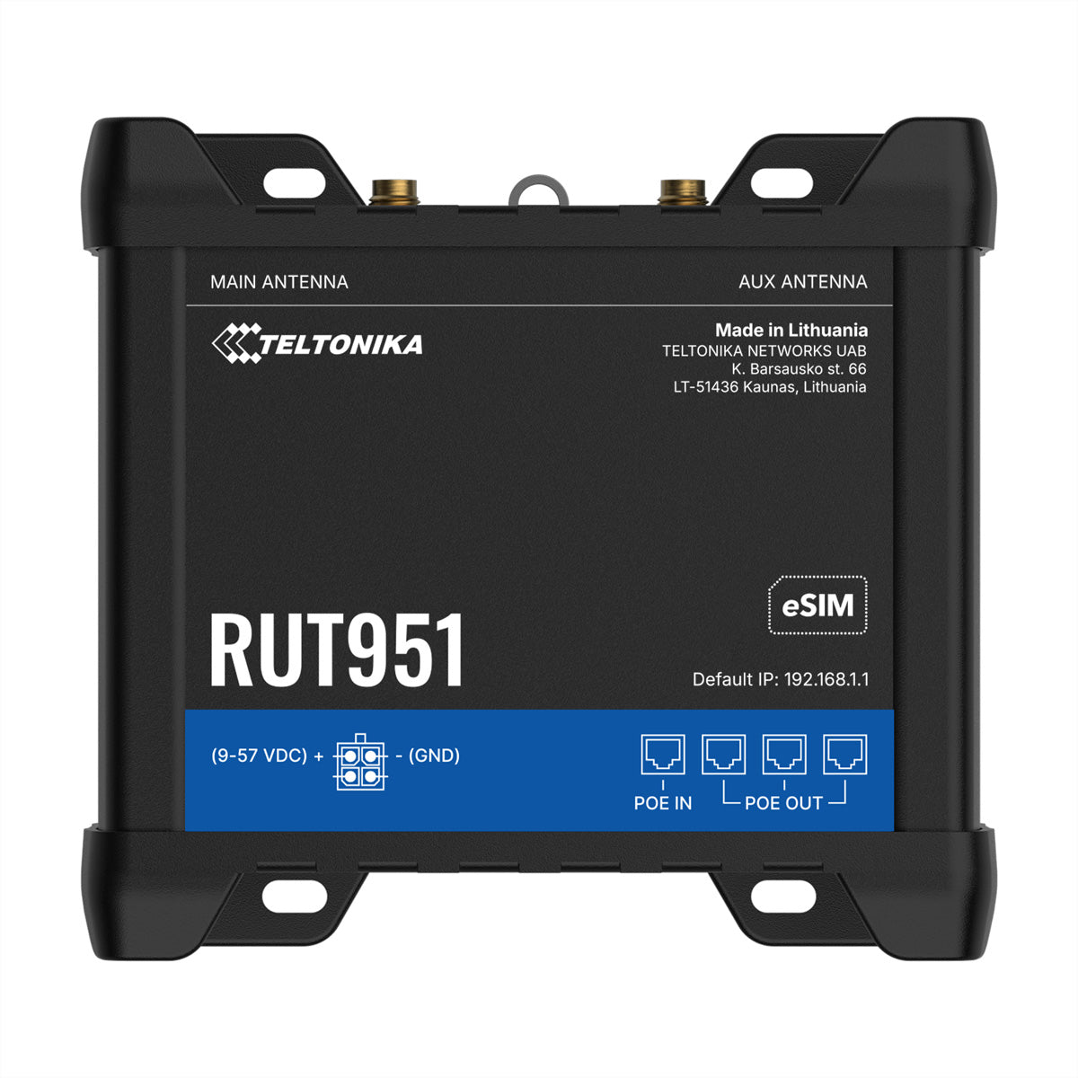 Teltonika RUT951 – WLAN-Router (4G LTE) – Wi-Fi 4, 3×LAN 10/100
