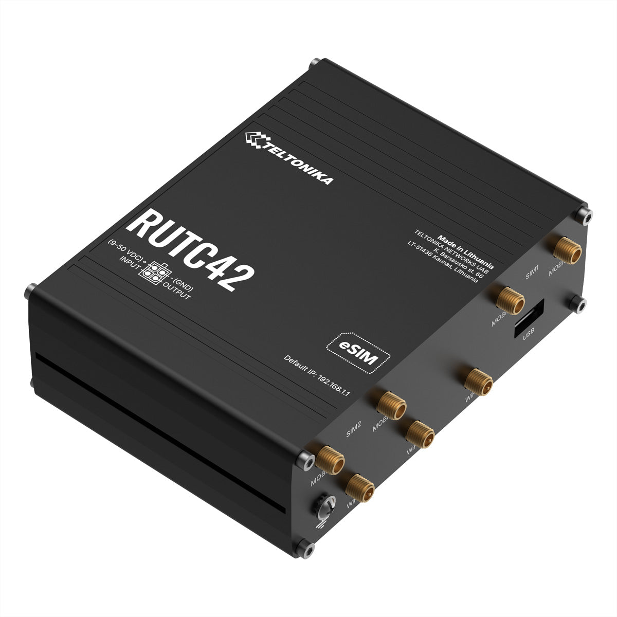 Teltonika RUTC42 – WLAN-Router – Wi-Fi 6 Dual-Band (2,4/5 GHz), GbE