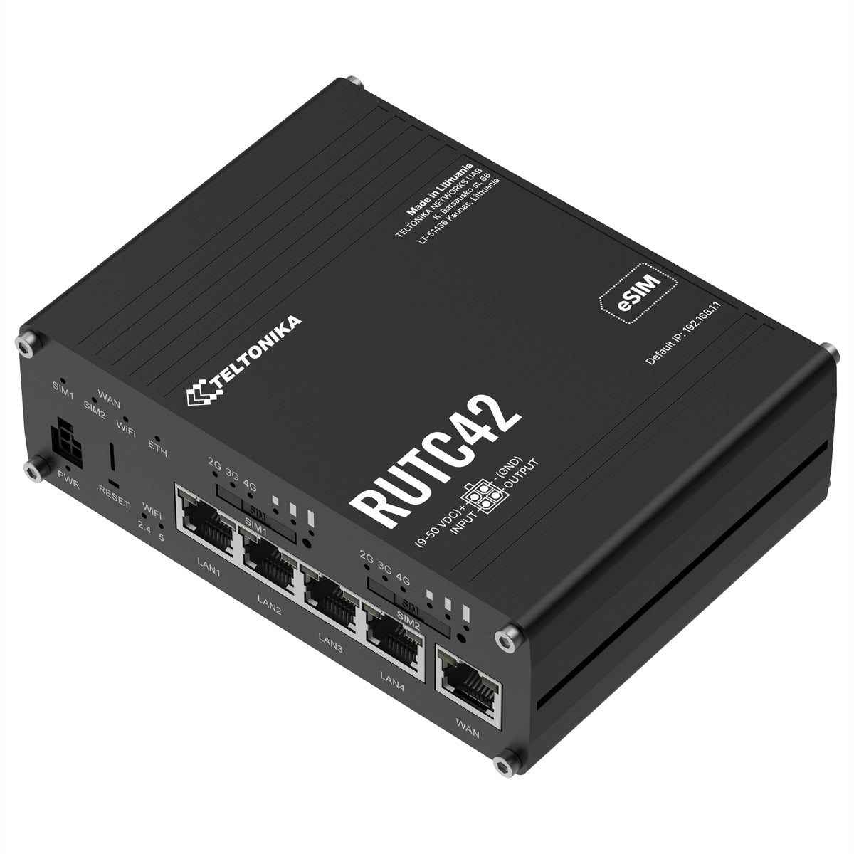 Teltonika RUTC42 – WLAN-Router – Wi-Fi 6 Dual-Band (2,4/5 GHz), GbE