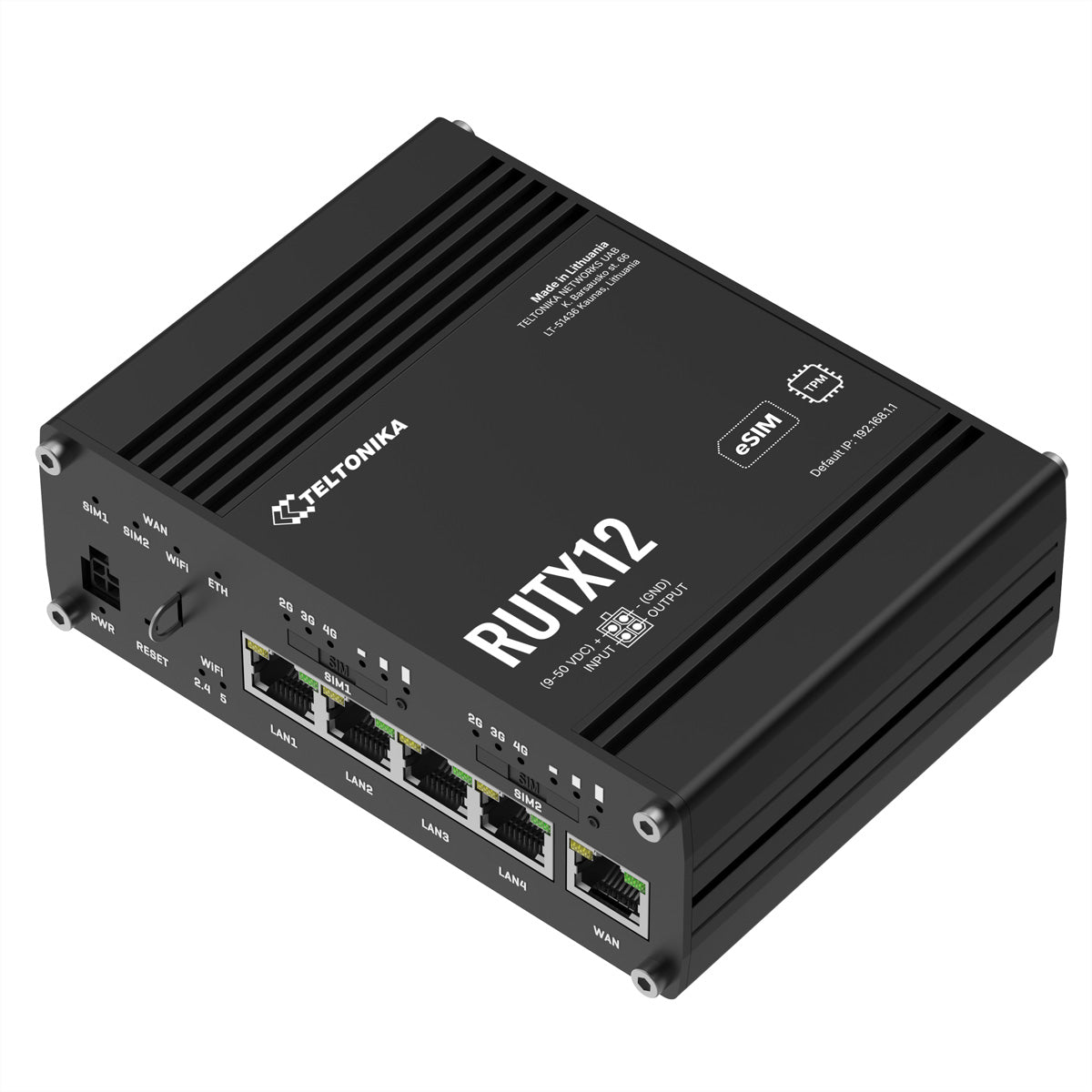 Teltonika RUTX12 – WLAN-Router – Wi-Fi 5 Dual-Band (2,4/5 GHz)