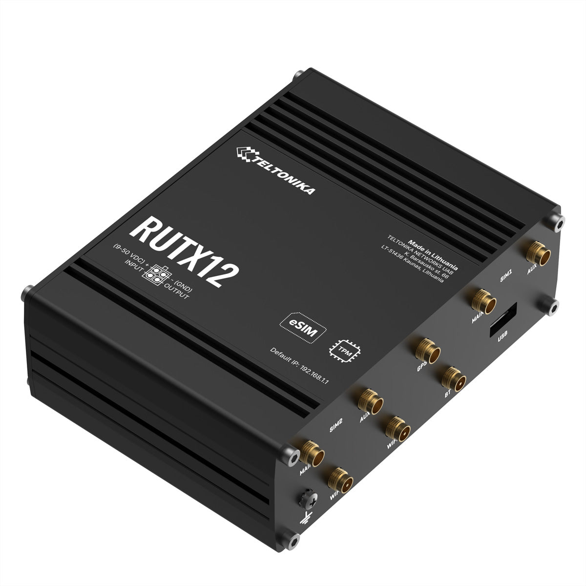 Teltonika RUTX12 – WLAN-Router – Wi-Fi 5 Dual-Band (2,4/5 GHz)
