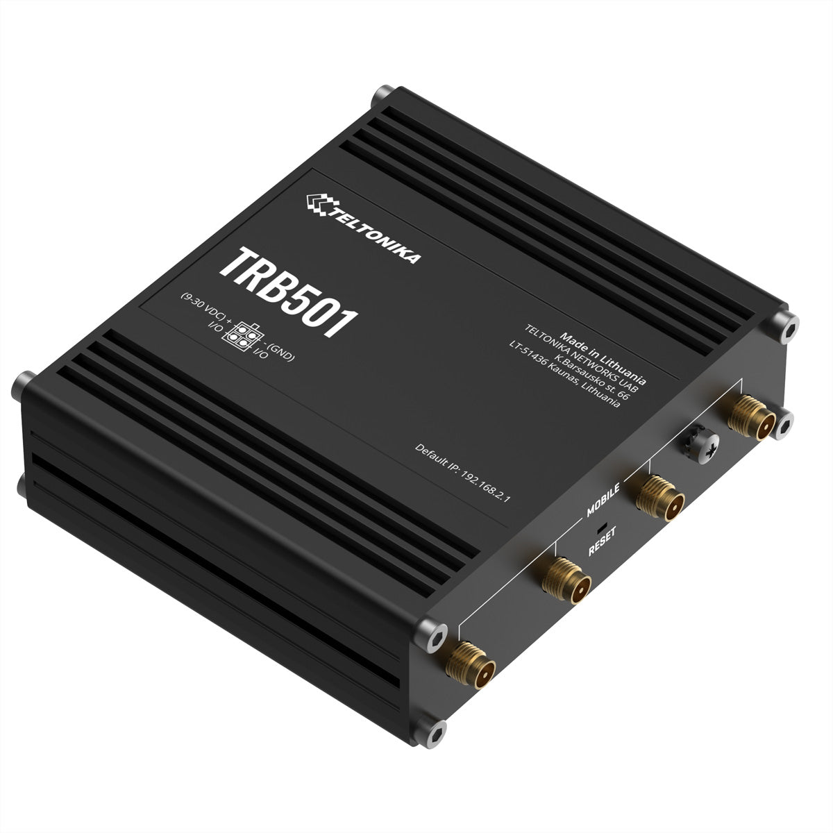 Teltonika TRB501 – 5G Router, 2,5GbE, eSIM, 4 abnehmbare SMA-Antennen, Schwarz