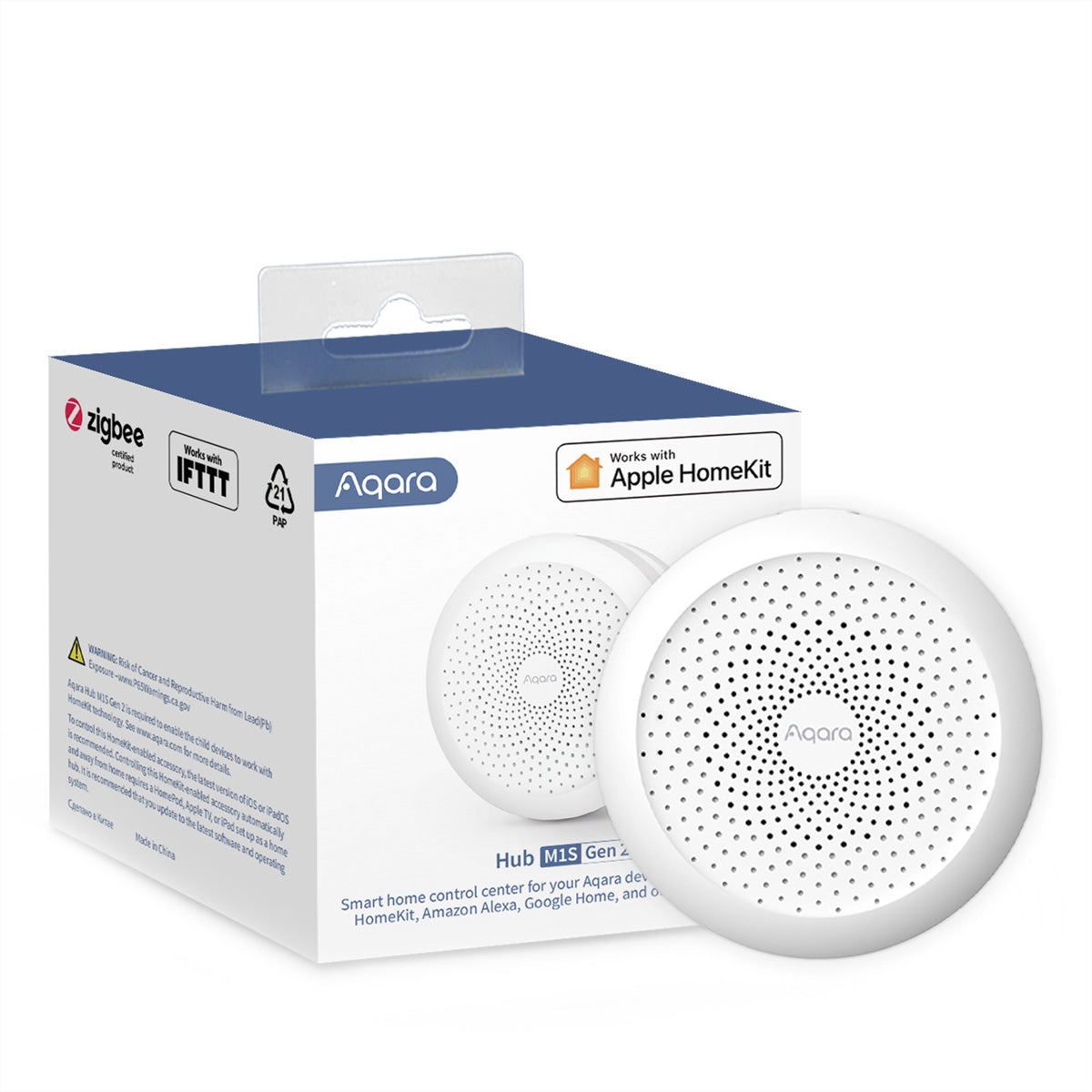 Aqara Hub M1S Gen2 – Smart-Hub/Bridge – Zigbee, WLAN – für Amazon Alexa, Google Assistant, Siri