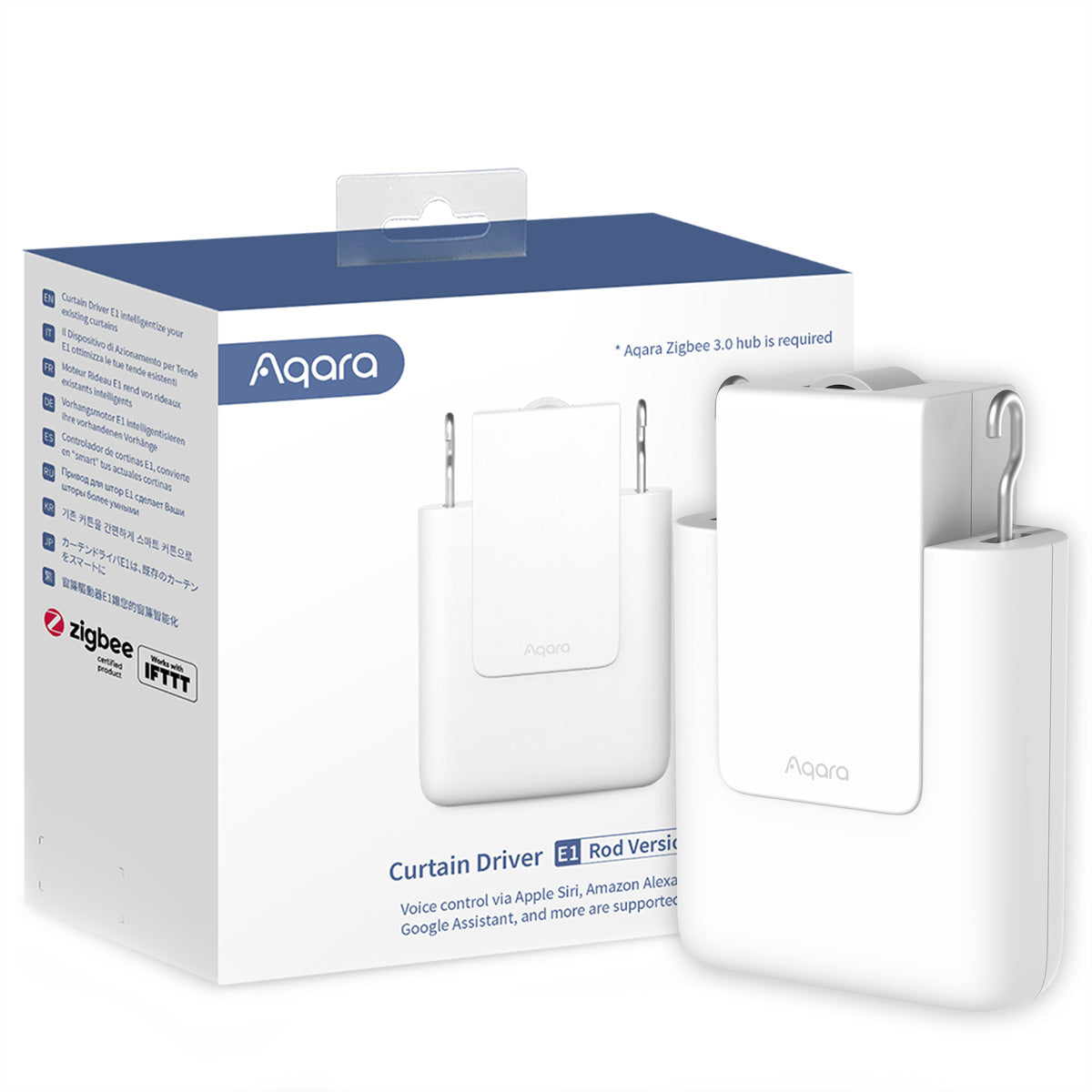 Aqara Vorhangtreiber E1 – Zubehör – Akku, 12 cm/s, IP20 – für Amazon Alexa, Google Assistant