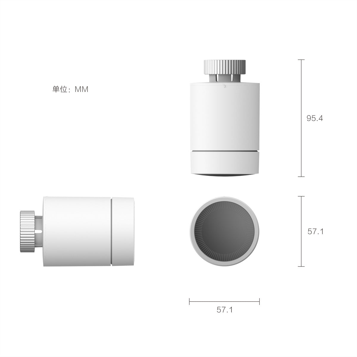 Aqara E1 – Heizkörperthermostat – Zigbee – für Apple HomeKit, Amazon Alexa, Google Assistant