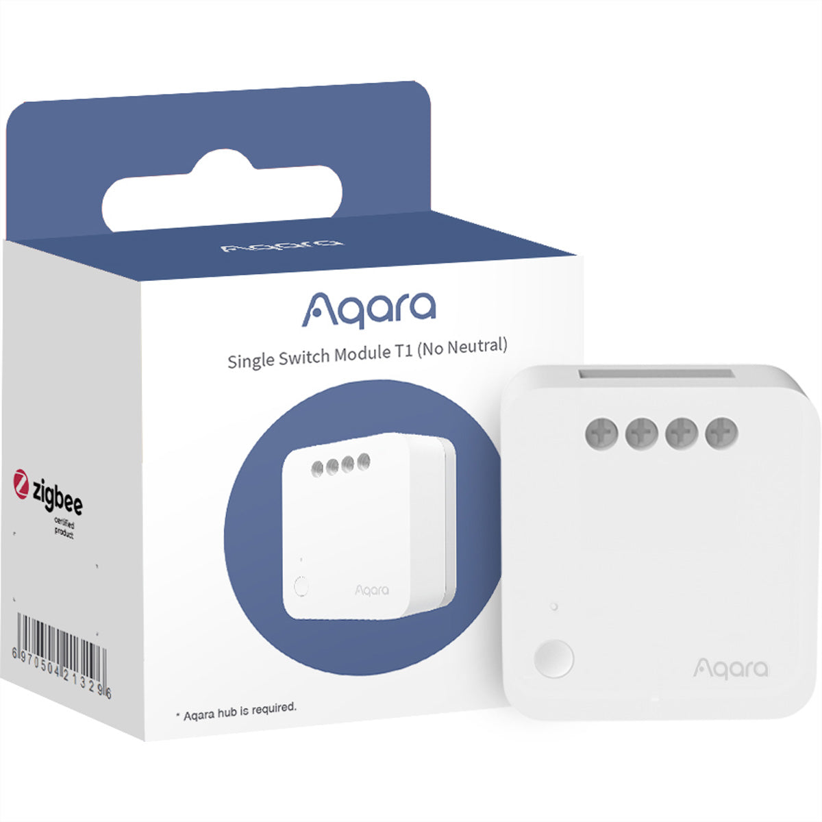 Aqara T1 – Zubehör – Schaltaktor (ohne Neutralleiter), Zigbee – für Amazon Alexa, Google Assistant, Apple Siri