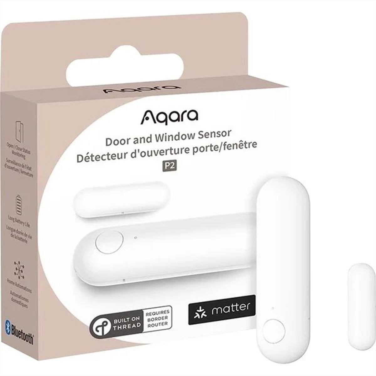 Aqara P2 – Tür-/Fensterkontakt, Bluetooth, CR123A-Batterie