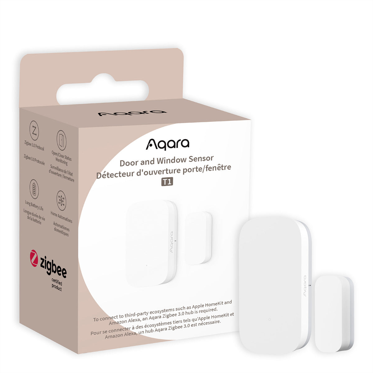 Aqara T1 – Tür-/Fensterkontakt, ZigBee 3.0, CR1632-Batterie