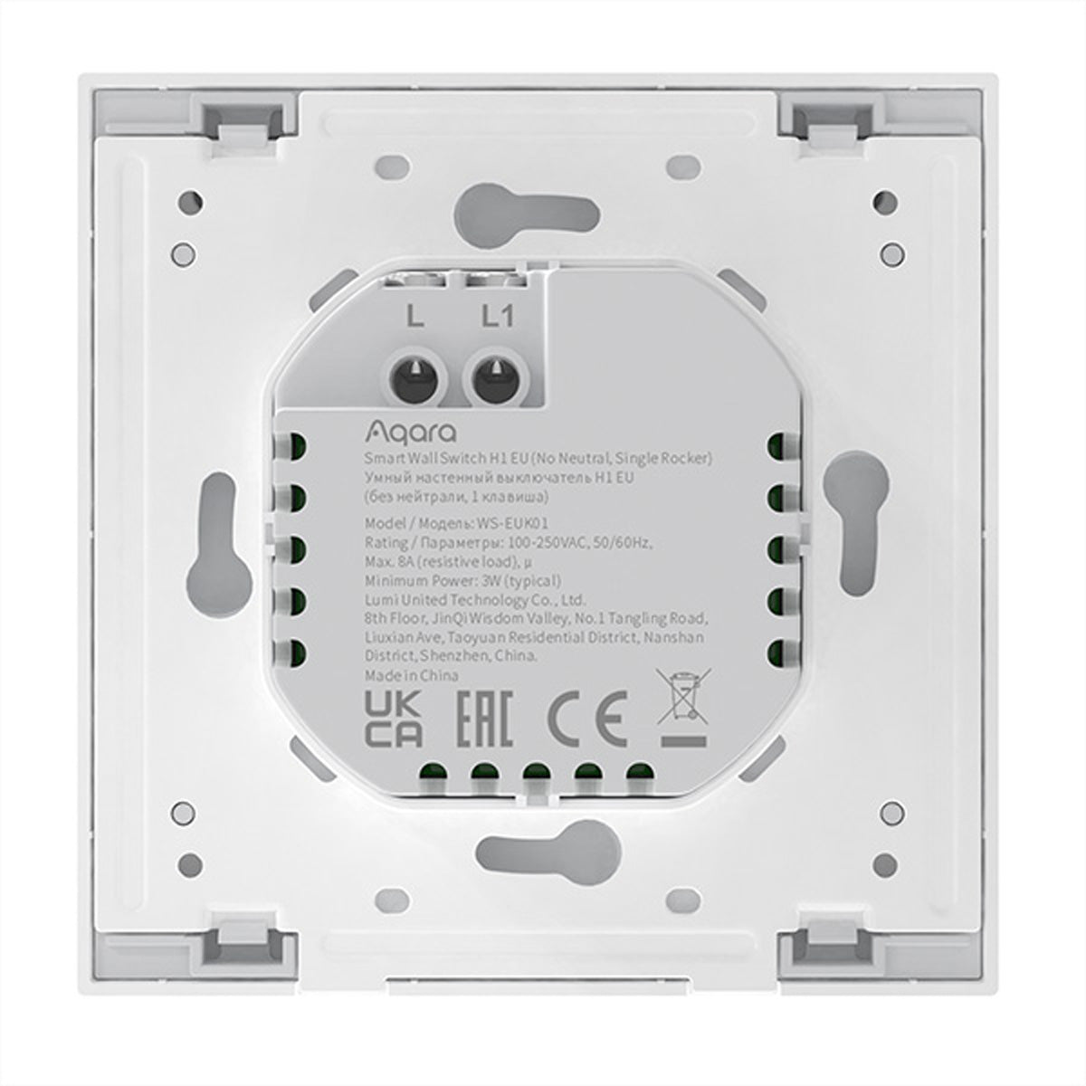 Aqara H1 – Smart-Taster – Zigbee, ohne Neutralleiter – für Apple HomeKit, Amazon Alexa, Google Assistant