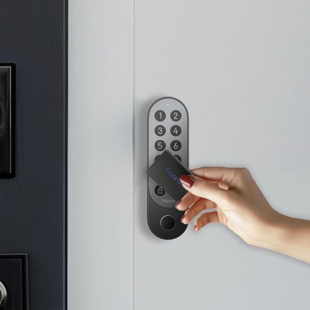 Aqara NFC-Karte – 13,56 MHz, 1 Stk., Schwarz, für Aqara Smart Lock U200, Matter, Aqara Home