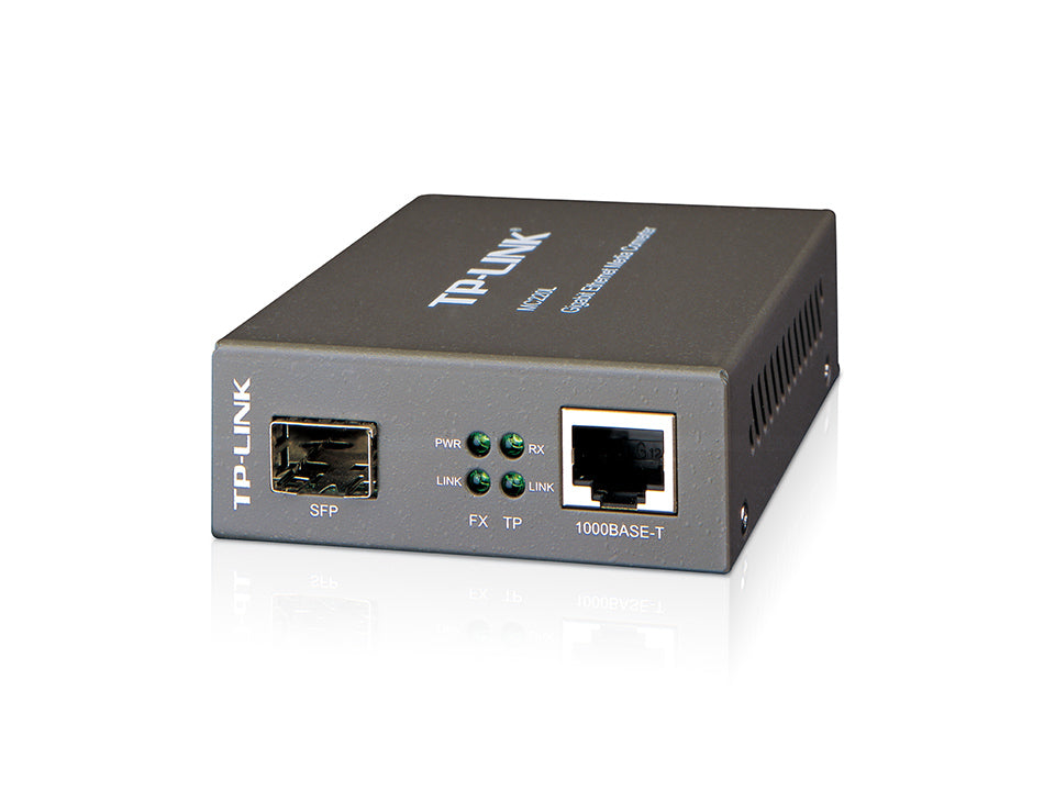 TP-Link MC220L – Medienkonverter – 1×GbE RJ45, 1×SFP, Schwarz