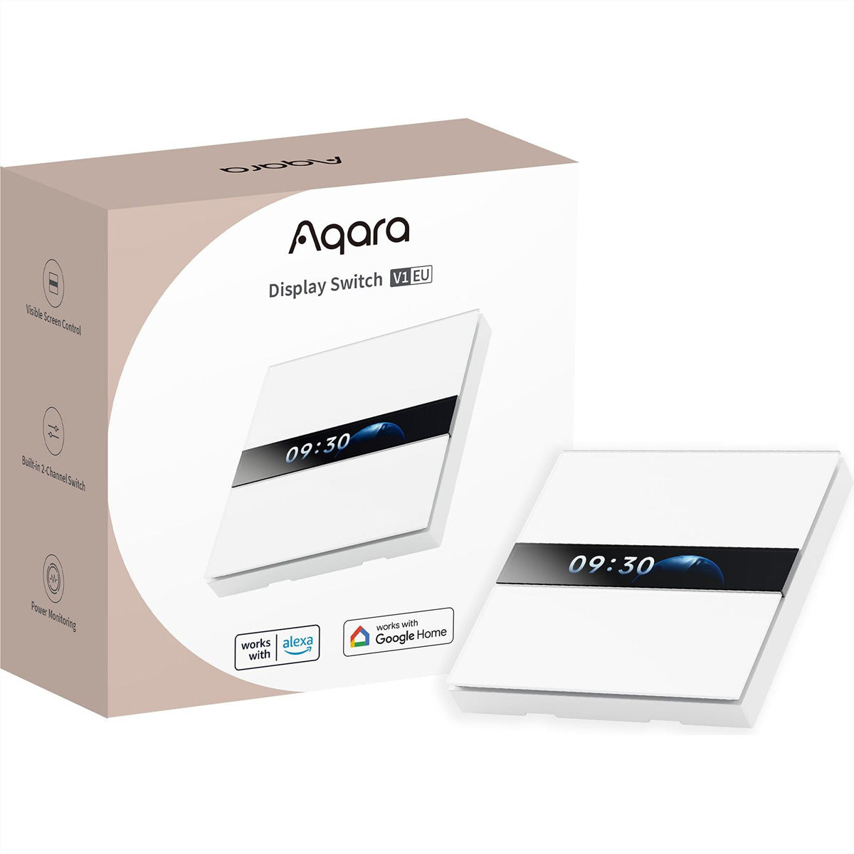 Aqara Display Switch V1 – Smart Display – 2,1" Display, Touchscreen – für Aqara, Apple HomeKit, Amazon Alexa
