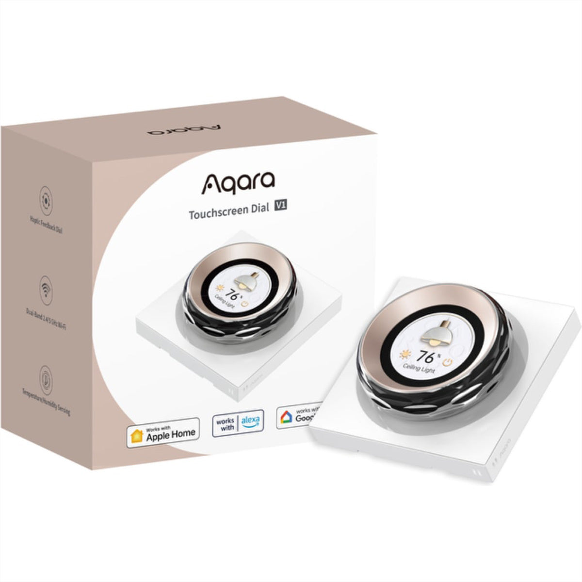 Aqara Touchscreen Dial V1 – Smart-Display – Touchscreen, Amazon Alexa, Google Home – für Apple Home, Matter
