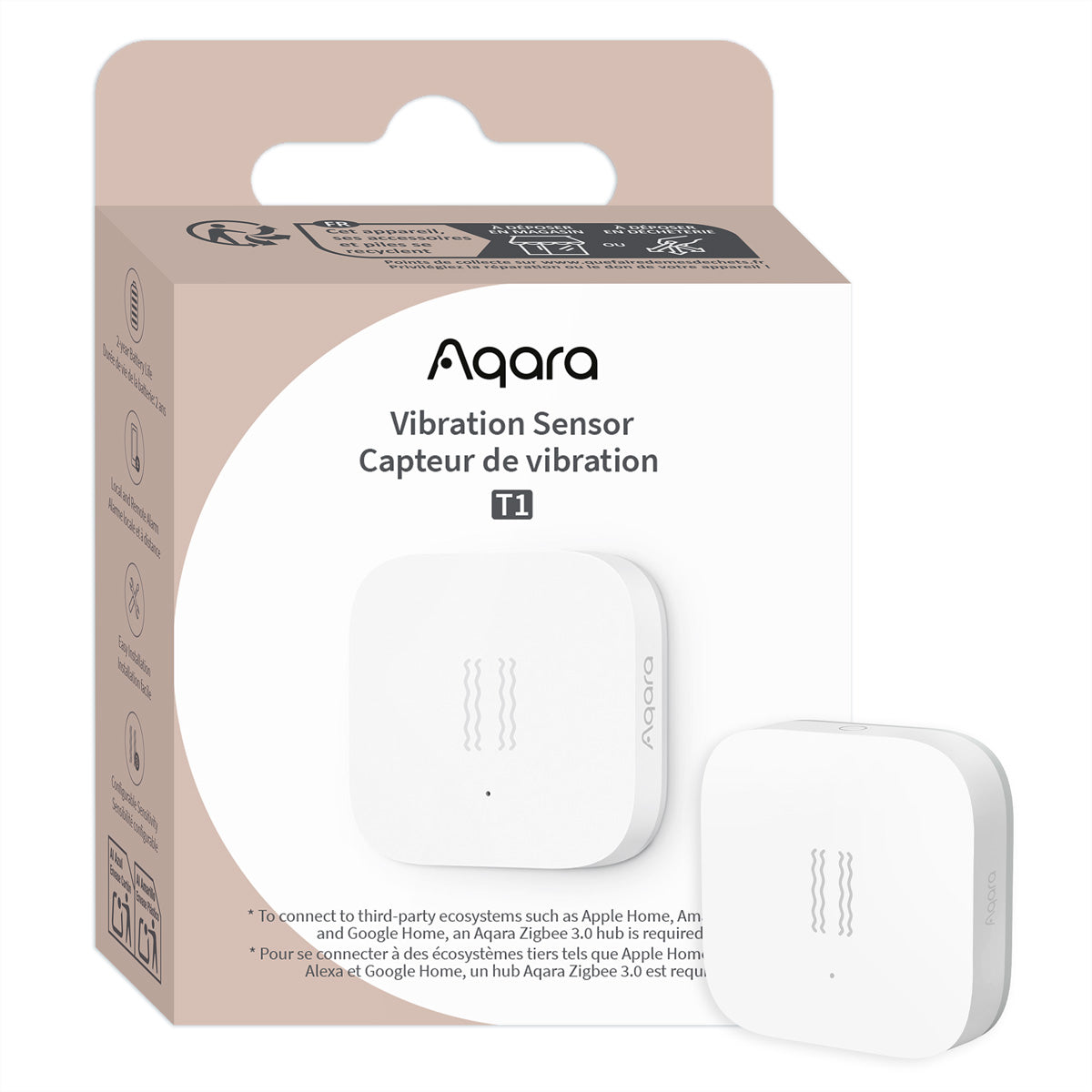 Aqara T1 – Sensor – Vibration, Neigung, Sturz – für Aqara, Apple HomeKit