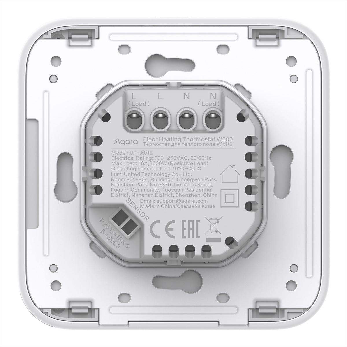 Aqara W500 – Smart-Thermostat – Matter (Thread), Bluetooth, Energieüberwachung – für Fussbodenheizungen