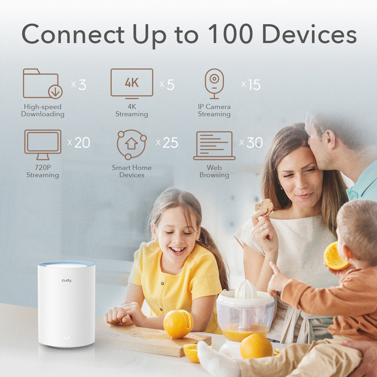 Cudy M1200 – Access Point – Wi‑Fi 5 (2,4/5 GHz), 1,2 Gbit/s