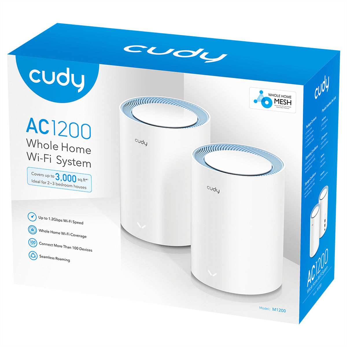 Cudy M1200 – Access Point – Wi‑Fi 5 (2,4/5 GHz), 1,2 Gbit/s, 2er-Pack