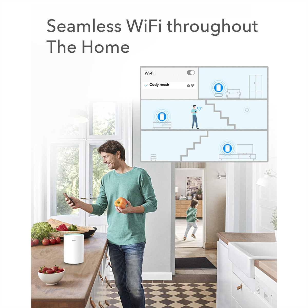 Cudy M1300 – Access Point – Wi‑Fi 5 (2,4/5 GHz), 1,2 Gbit/s, GbE