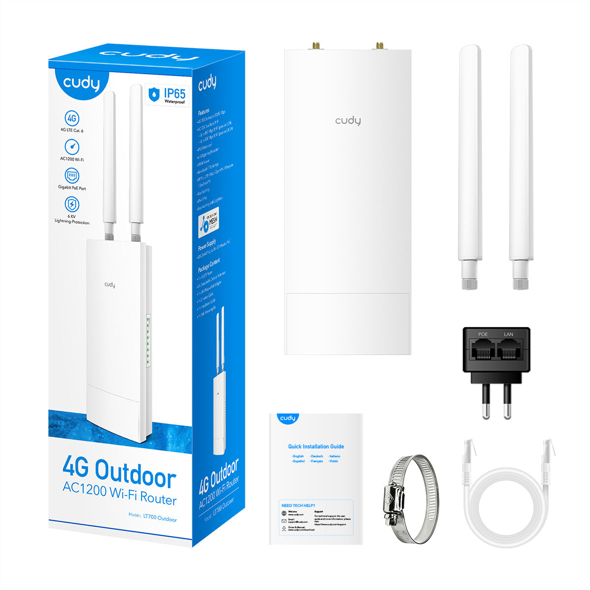 Cudy LT700 – WLAN-Router – Wi-Fi 5 Dual-Band (2,4/5 GHz), 1,2 Gbit/s