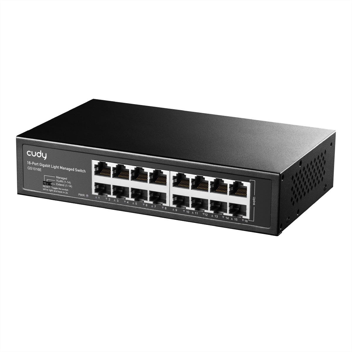 Cudy GS1016E – Managed Switch – 16×GbE, L2, 19" Rack