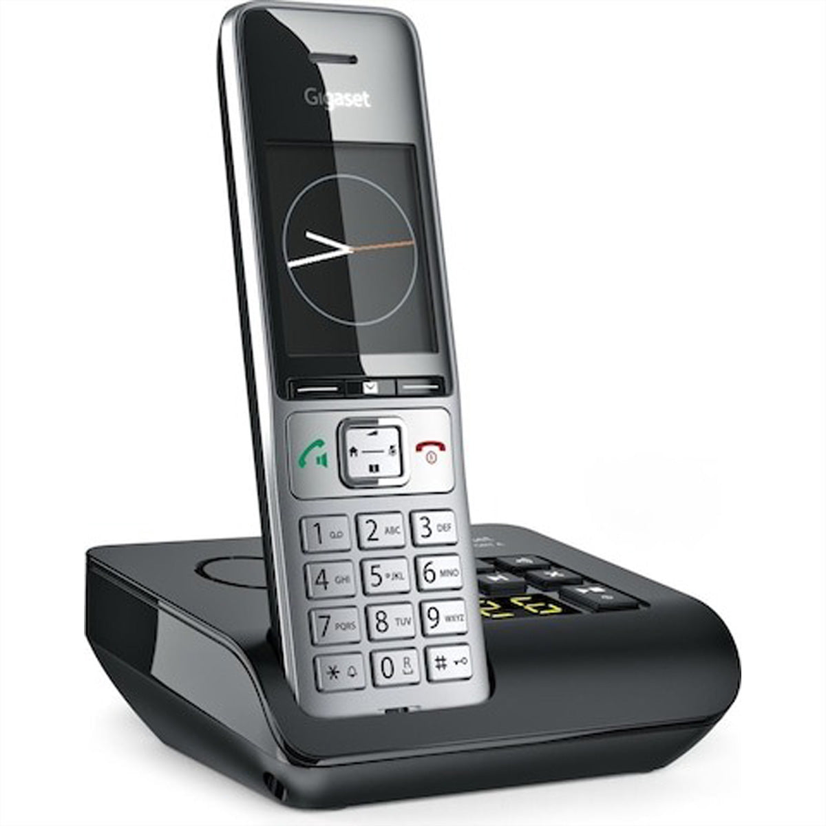 Gigaset Comfort 500A – DECT-Telefon mit Basis, 2,2", mit Anrufbeantworter, Freisprechen, silber