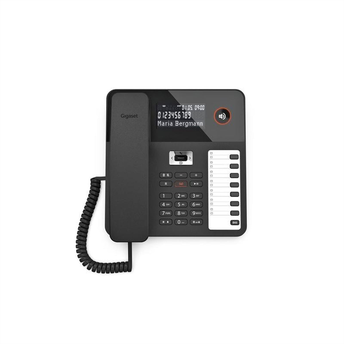 Gigaset DESK 800 A – DECT-Telefon, mit Anrufbeantworter, Freisprechen, Schwarz