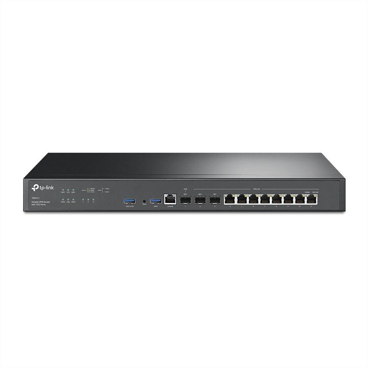 TP-Link ER8411 – VPN-Router – 8×GbE, 2×10G SFP+, 1×GbE SFP, bis 10×WAN, SSL/IPsec/OpenVPN, 1U