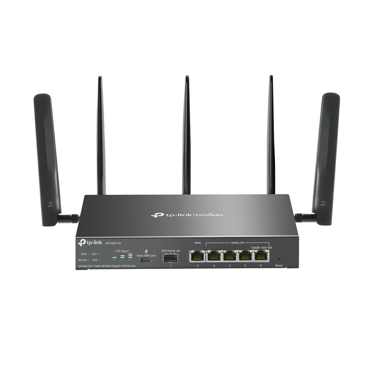 TP-Link ER706W-4G WLAN-Router – Wi-Fi 6 (AX3000), Dual-Band, 6× Gigabit