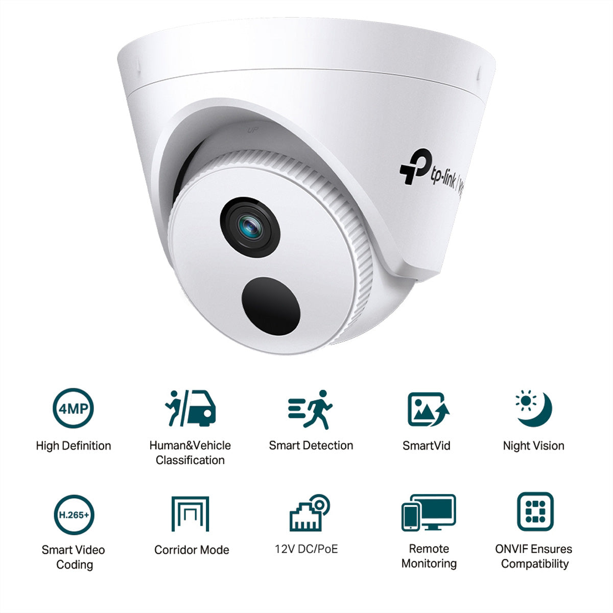 TP-Link VIGI C440I Turret – 4MP – 4,0 mm – PoE – IP66