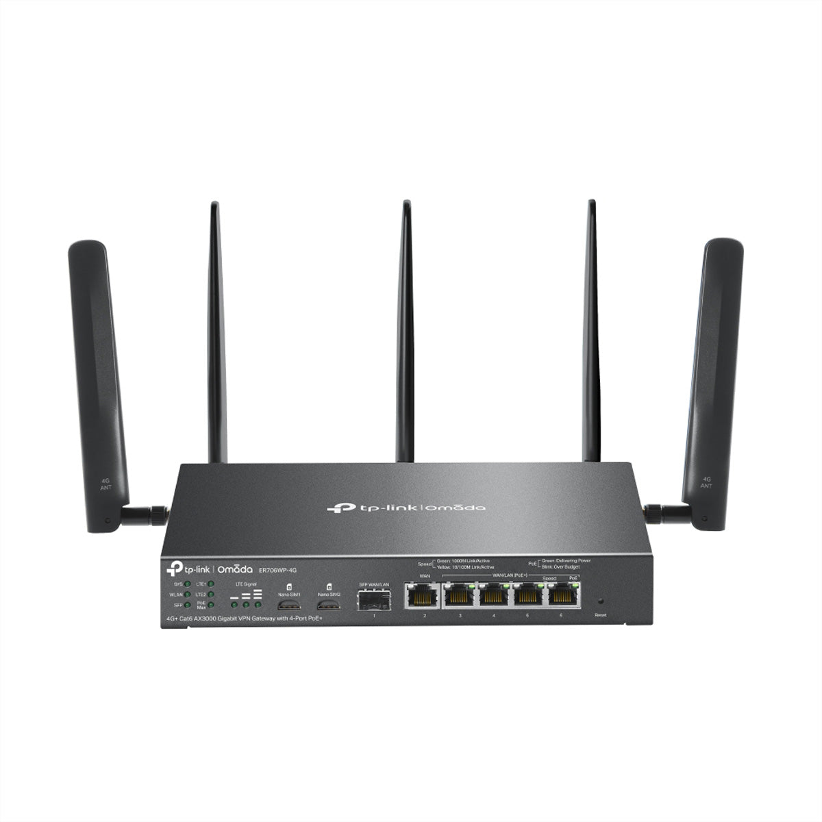 TP-Link ER706WP-4G – WLAN-Router – Wi-Fi 6 Dual-Band (2,4/5 GHz), 3,0 Gbit/s