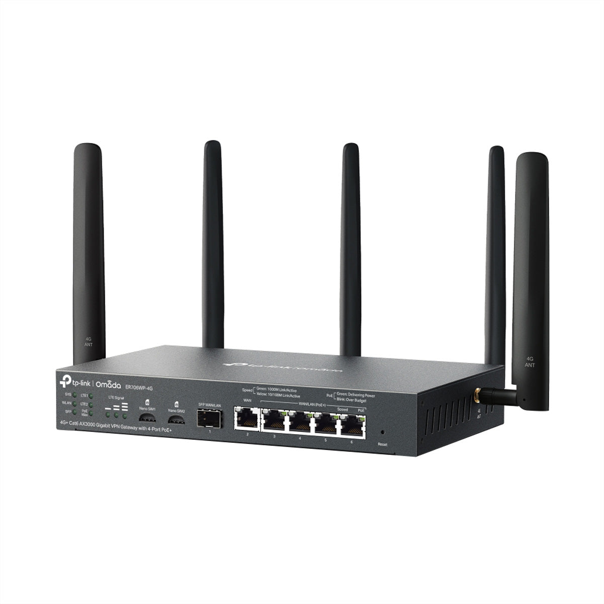 TP-Link ER706WP-4G – WLAN-Router – Wi-Fi 6 Dual-Band (2,4/5 GHz), 3,0 Gbit/s