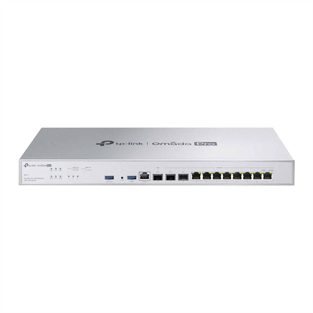 TP-Link G611 – VPN-Router – 8×GbE, 2×10G RJ45, bis 10×WAN, 500×IPsec, 1U