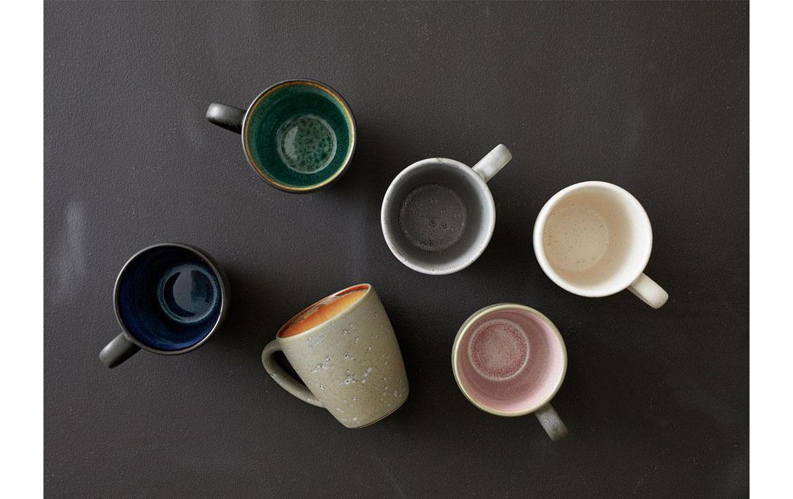 BITZ Kaffeetasse – 6er Set, 190 ml, Ø 6,8 cm, Steinzeug, spülmaschinenfest, mikrowellengeeignet