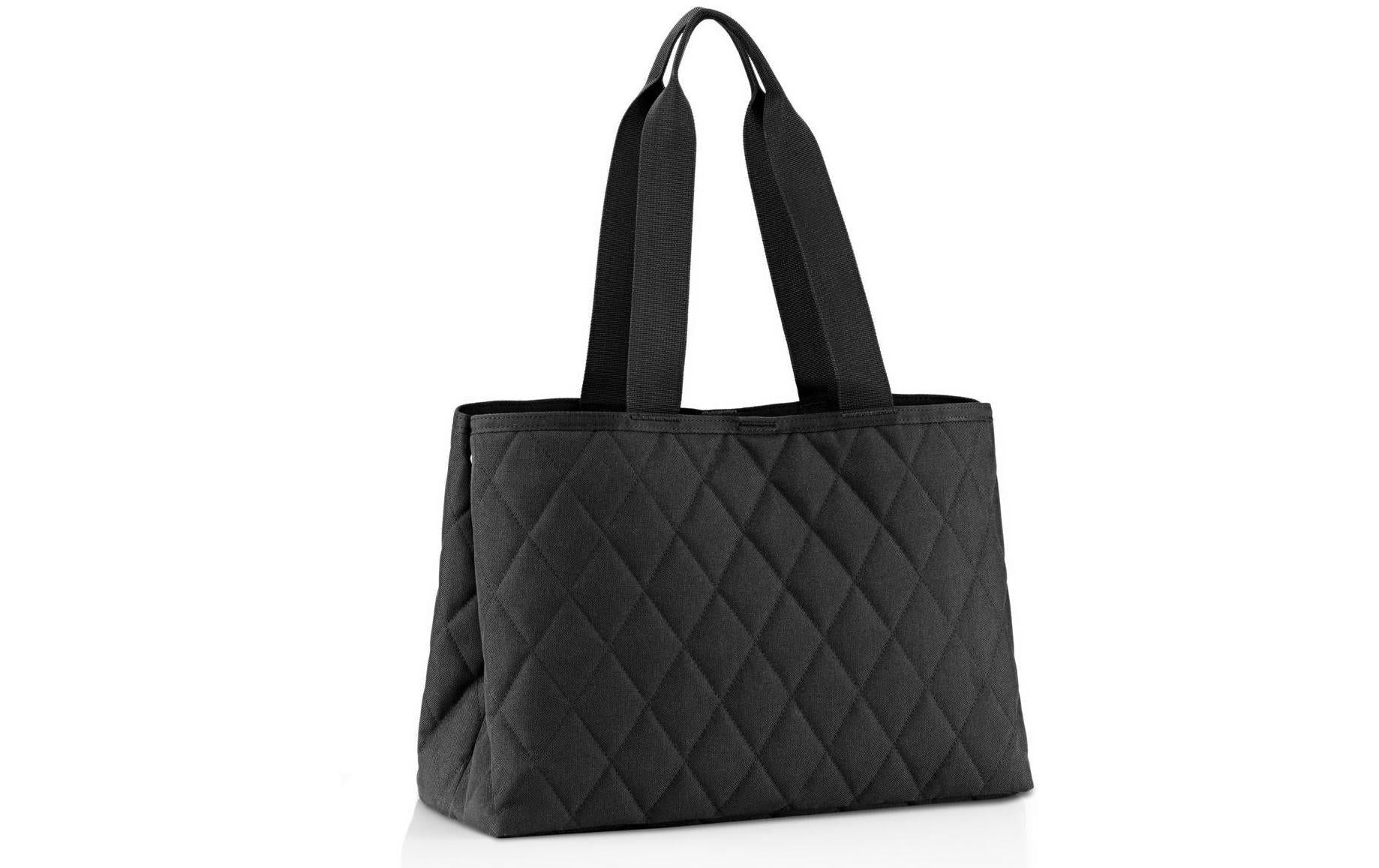 Reisenthel Stofftasche, Polyester, Motiv Rhombus Schwarz, 280×390×160 mm
