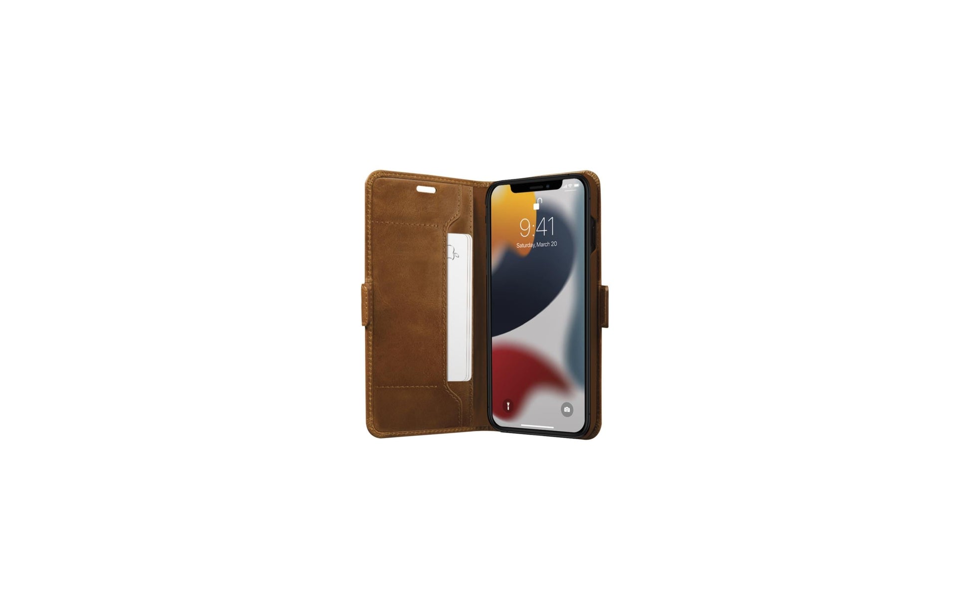 dbramante1928 Copenhagen Slim – Wallethülle – für Apple iPhone 13 Pro Max, 3 Kartenfächer, Leder, Braun