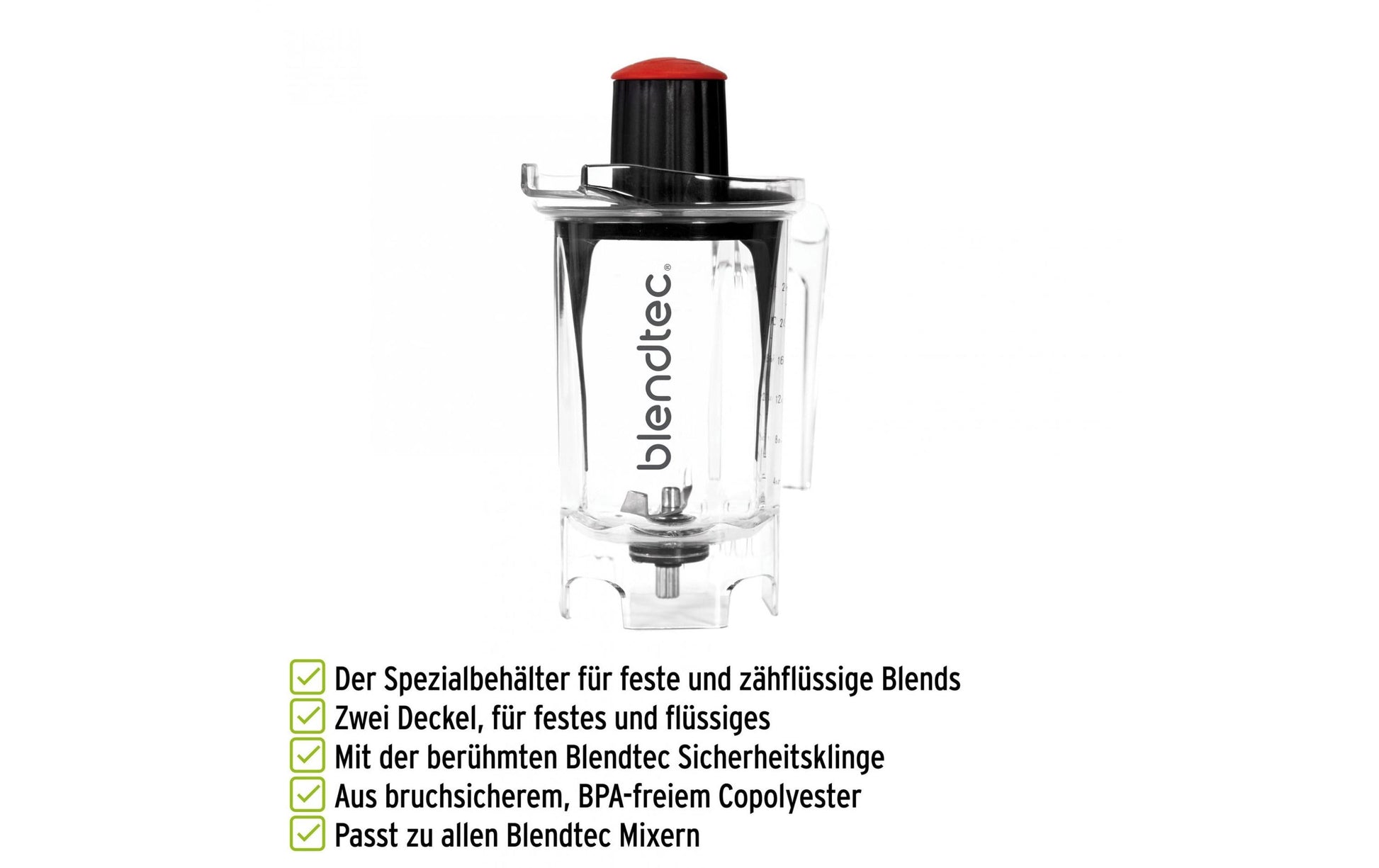 Blendtec Mixer-Aufsatz Twister Jar – 1 l, für Blender, Copolyester, transparent