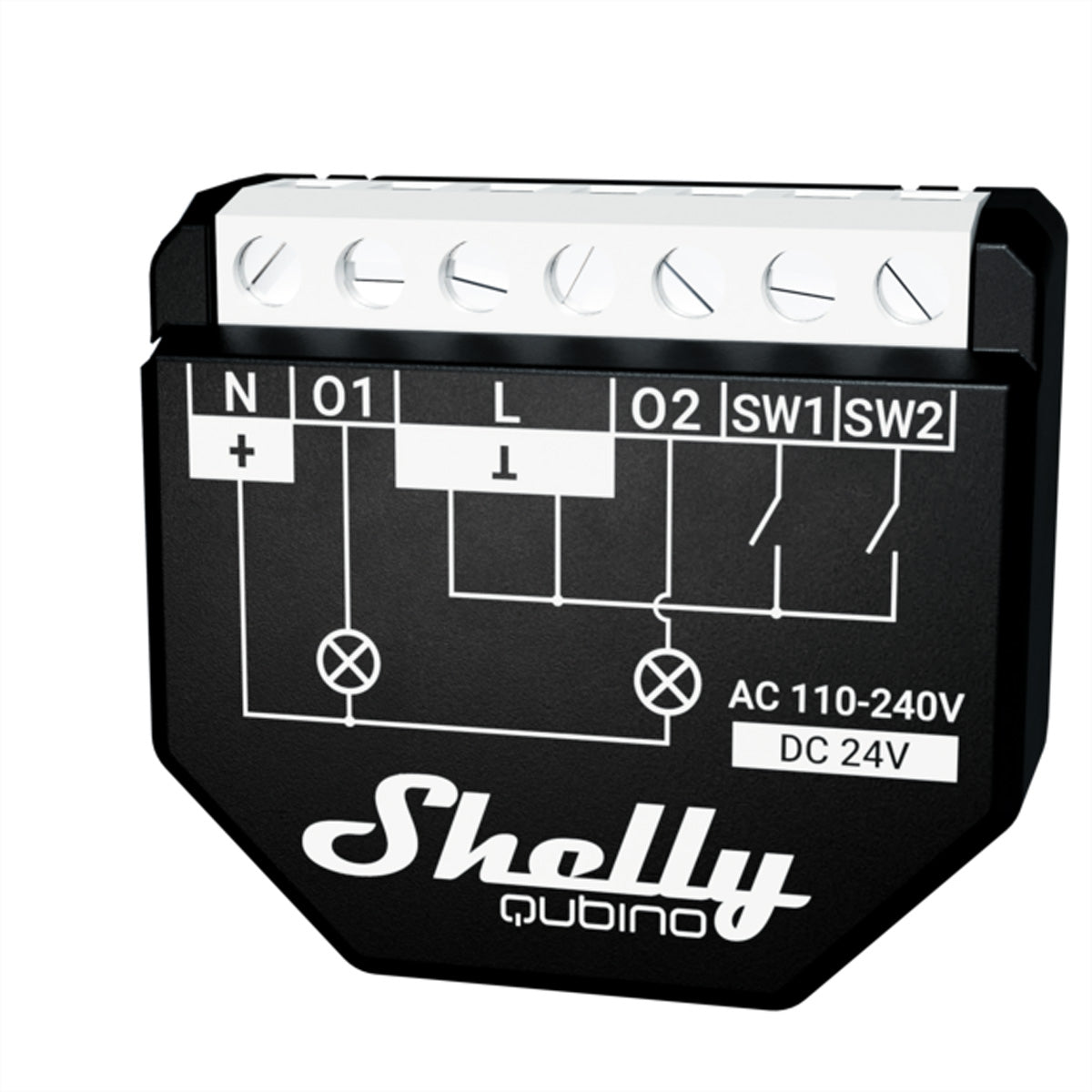 Shelly Zubehör – Schaltaktor, 2 Kanäle, 2×10 A, Leistungsmessung – für Z-Wave