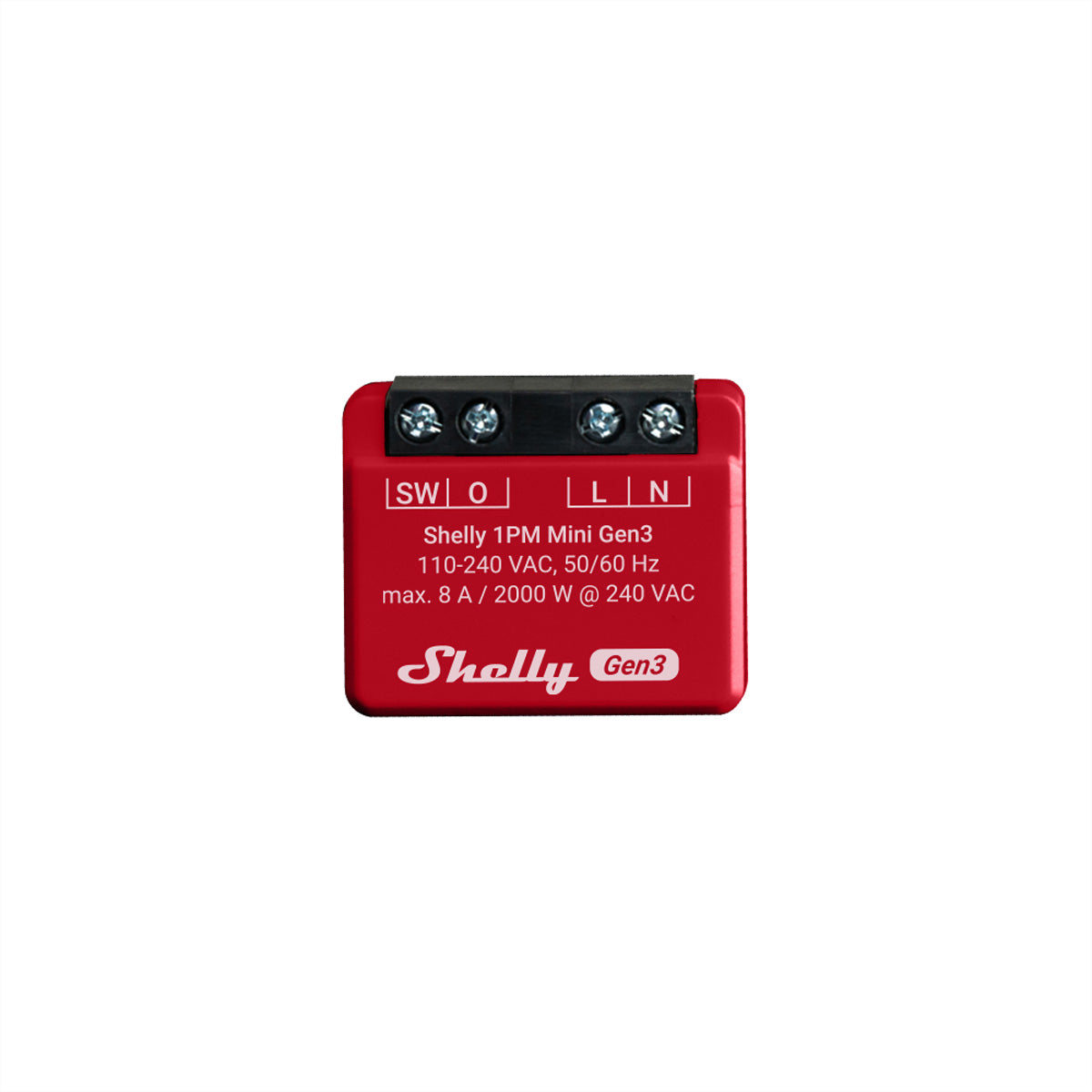 Shelly 1PM Mini Gen3 – Smart-Steckdose – WLAN, 8 A, Verbrauchsmessung – für Amazon Alexa, Google Assistant