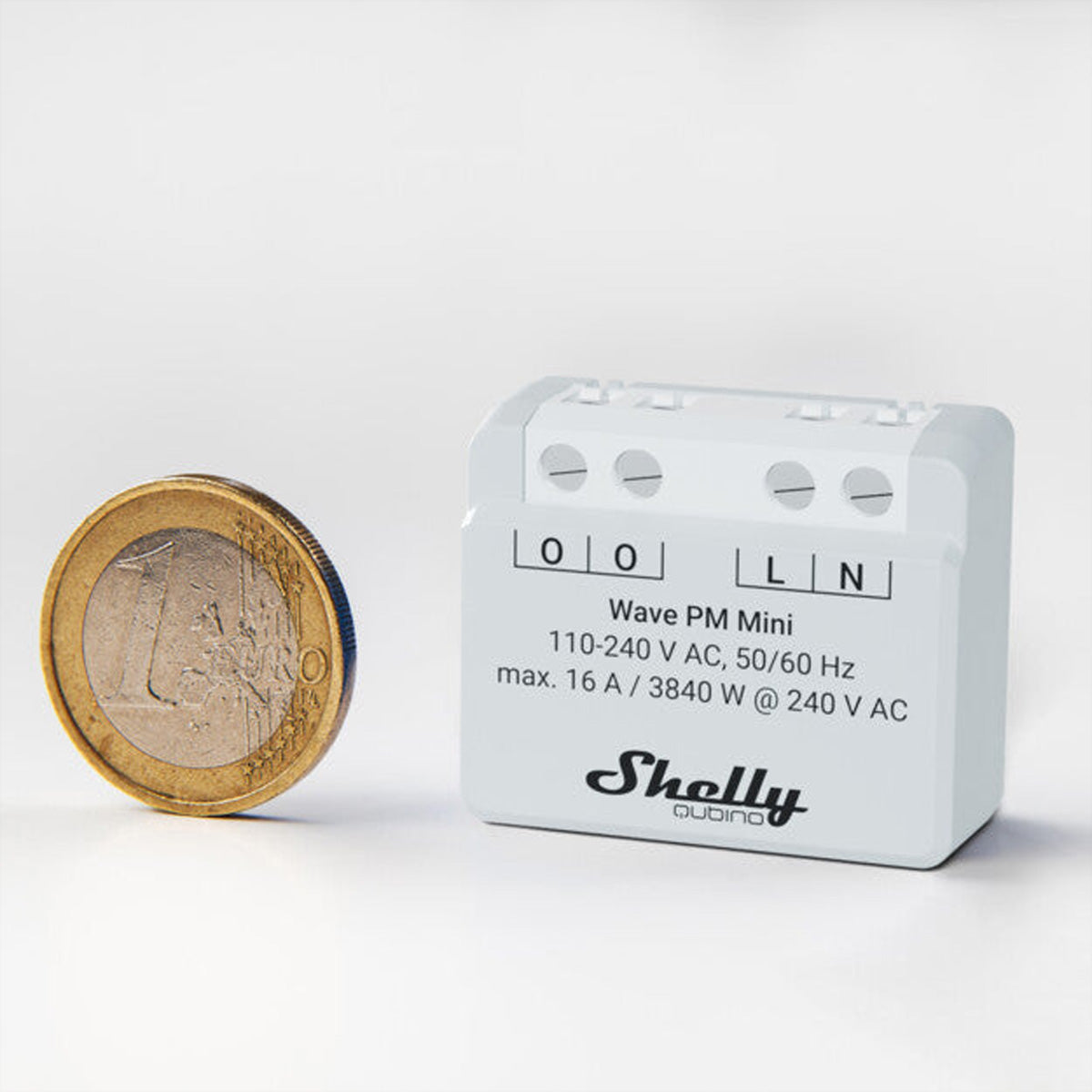 Shelly Qubino Wave PM Mini – Schaltaktor – Leistungsmessung, 16 A, Z-Wave
