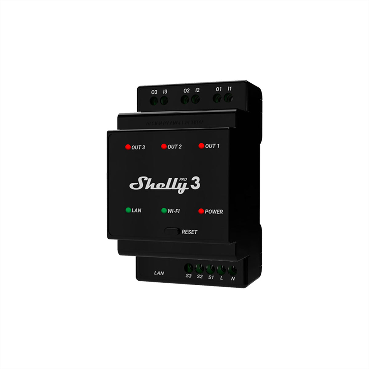 Shelly PRO 3 – Schaltaktor – 3 Kanäle, Leistungsmessung, WLAN/LAN – für KNXnet/IP