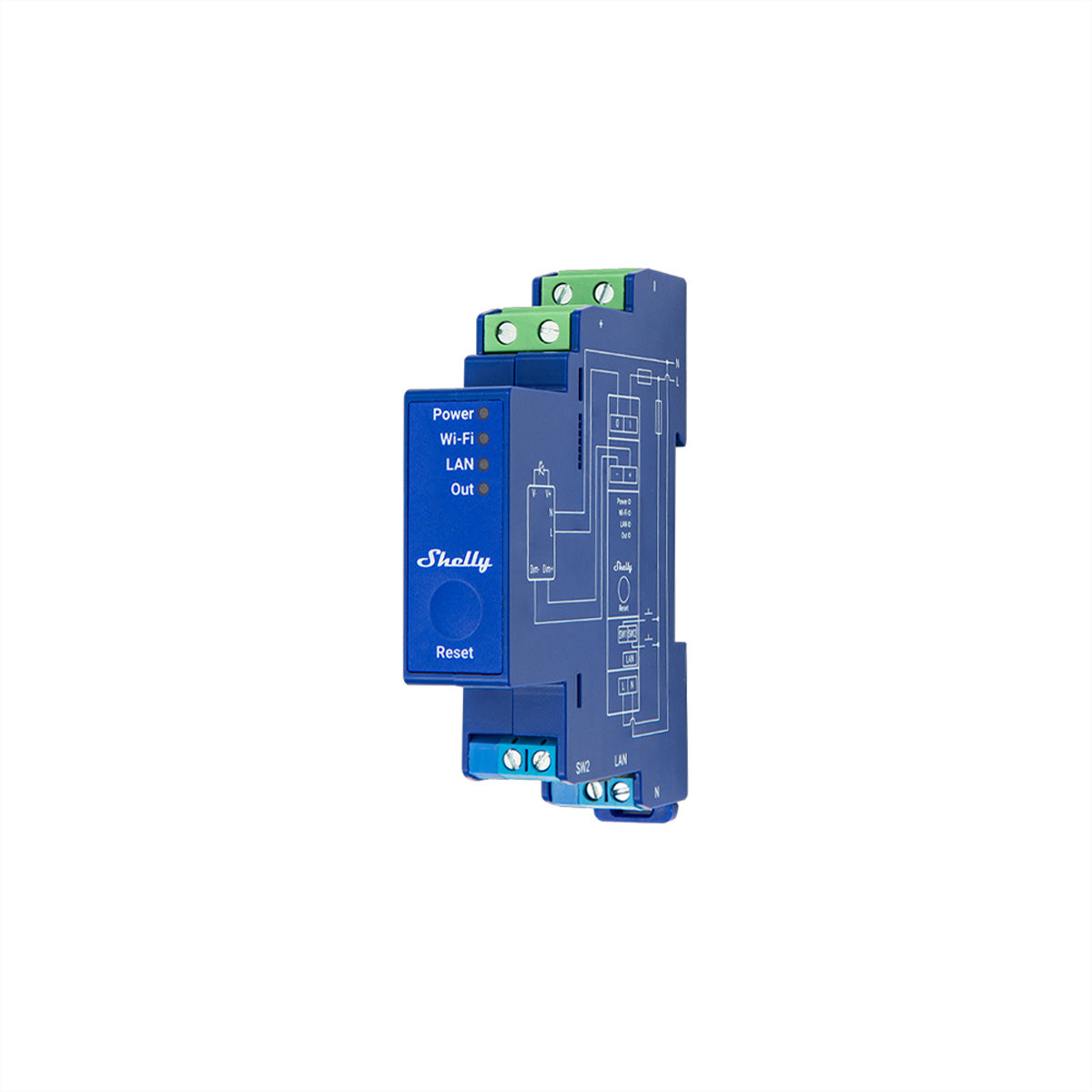 Shelly Dimmaktor Pro PM – Dimmaktor – 0/1‑10 V, Leistungsmessung, WLAN, LAN, Bluetooth