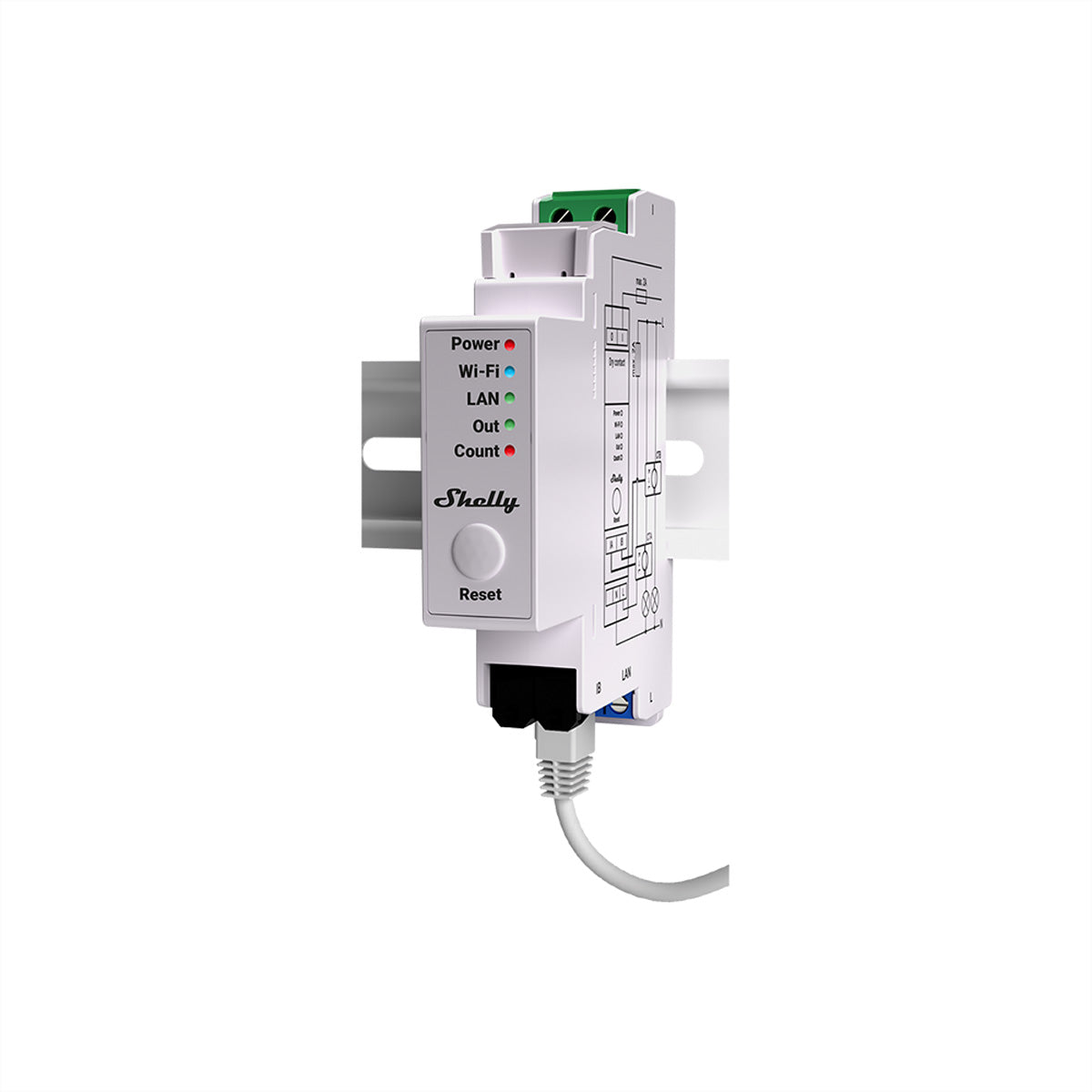 Shelly Pro EM-50 – Energiezähler – 1-Phasen, 50 A, LAN/WLAN