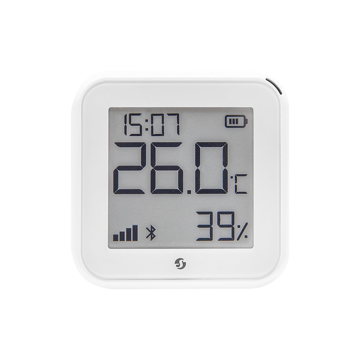 Shelly H&T Gen3 – Temperatur- & Feuchtigkeitssensor, WLAN, E-Paper-Display – Weiss