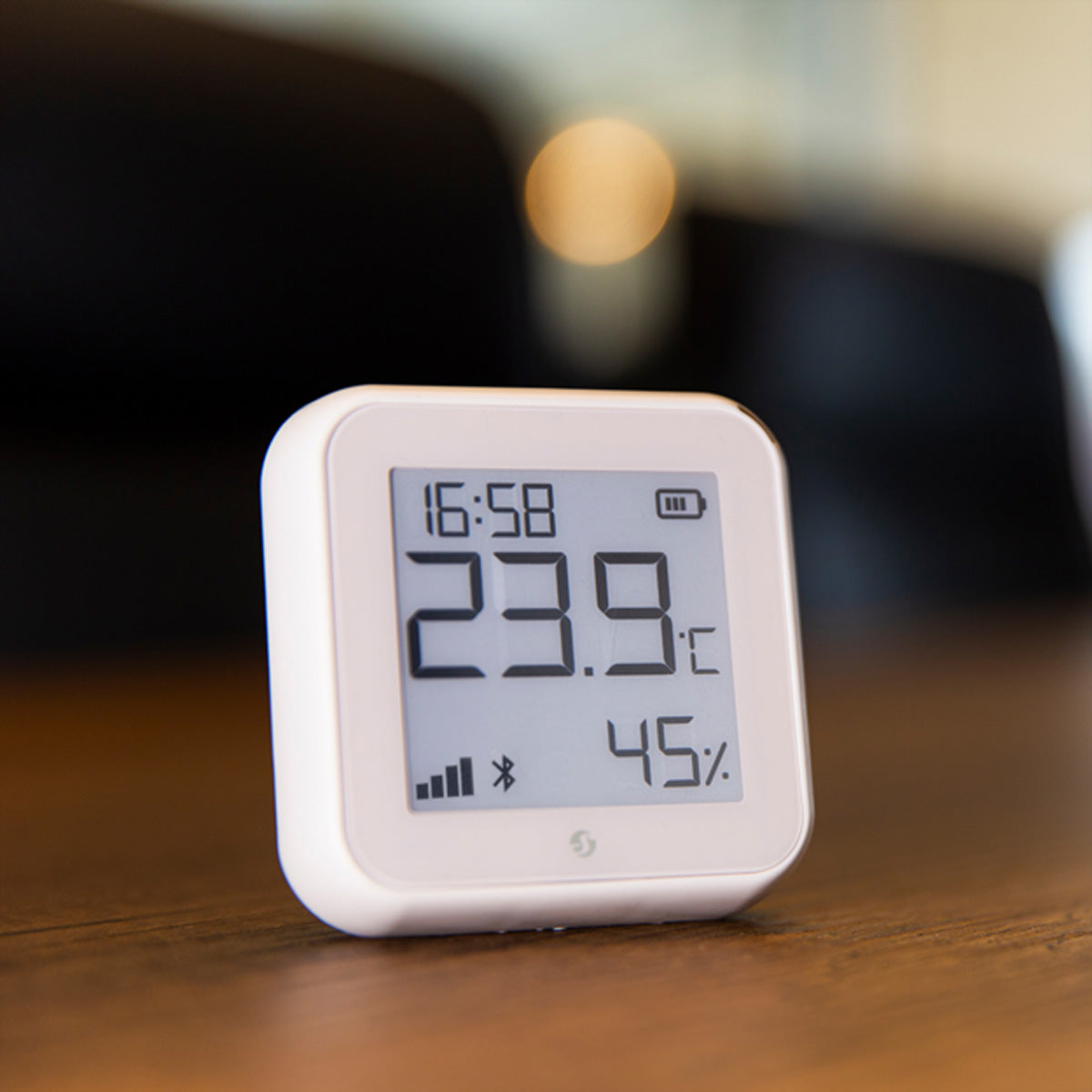 Shelly H&T Gen3 – Temperatur- & Feuchtigkeitssensor, WLAN, E-Paper-Display – Weiss