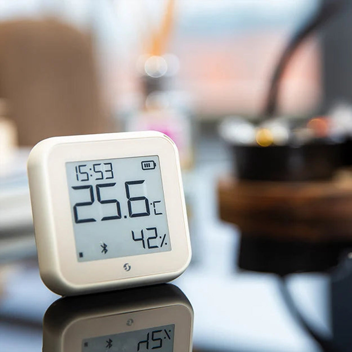 Shelly H&T Gen3 – Thermo-/Hygrosensor (Einzelsensor), WLAN, Bluetooth, E-Paper-Display