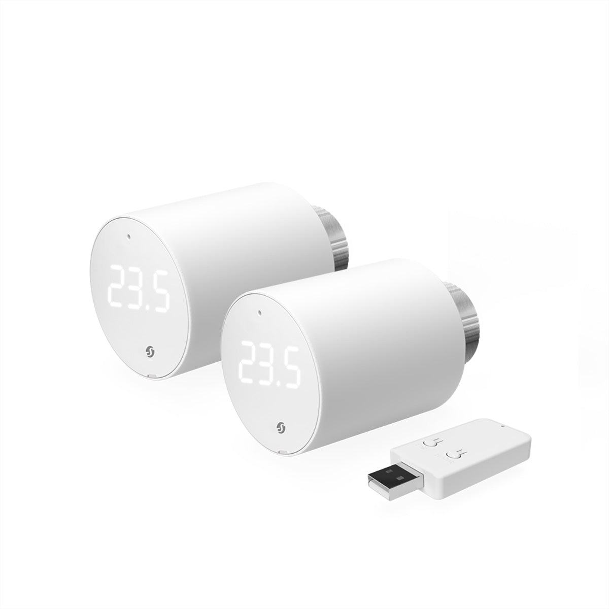 Shelly Heizkörperthermostat – Bluetooth, WLAN – für Heizkörperventile M30×1,5 mm – 3er-Set