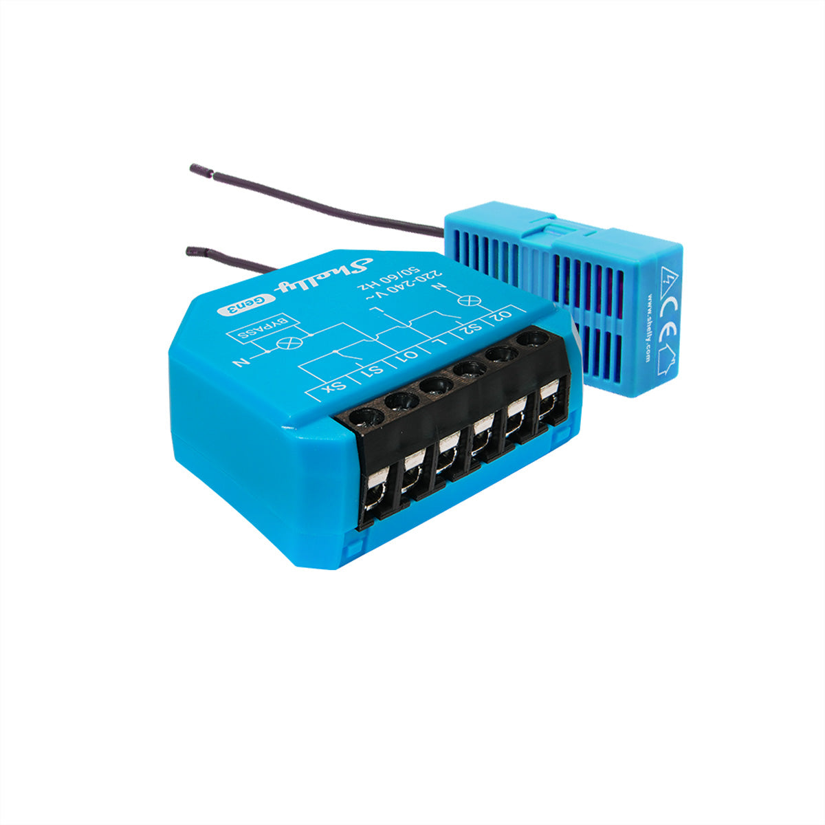 Shelly Schaltaktor 2L Gen3 – Zubehör – WLAN, Bluetooth, 2-Kanal, kein Neutralleiter, 700 W